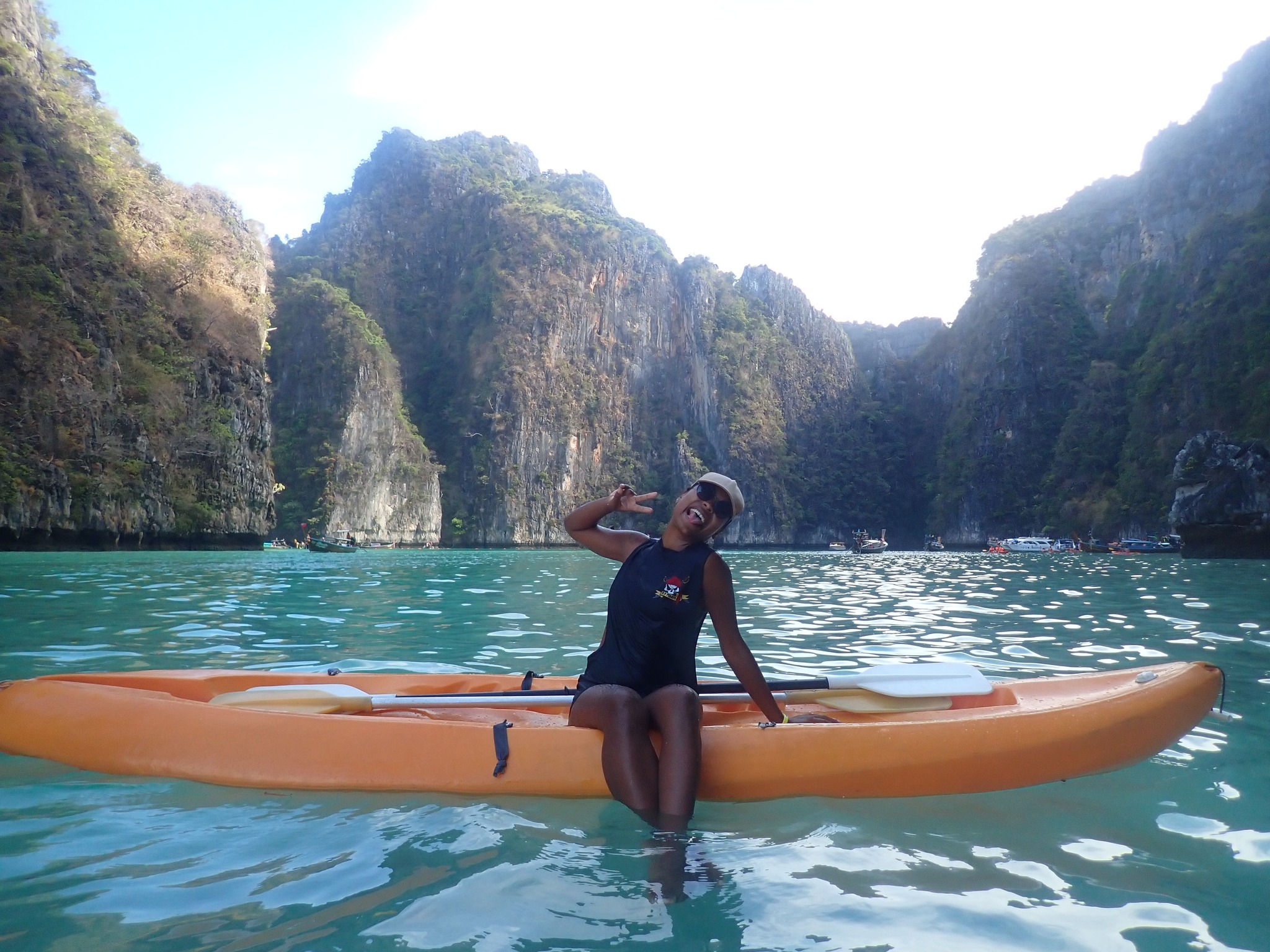 kayaking on Phi Phi island tour